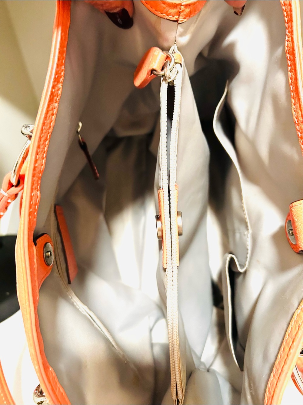 Coach Coral Pebbled Leather Shoulder Bag - Picture 5 of 6